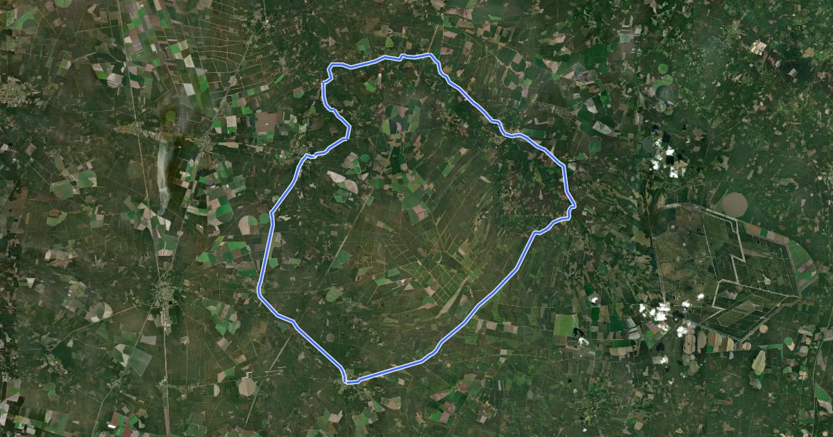 Маршрут C5 - La Grande Lande на спутниковом снимке