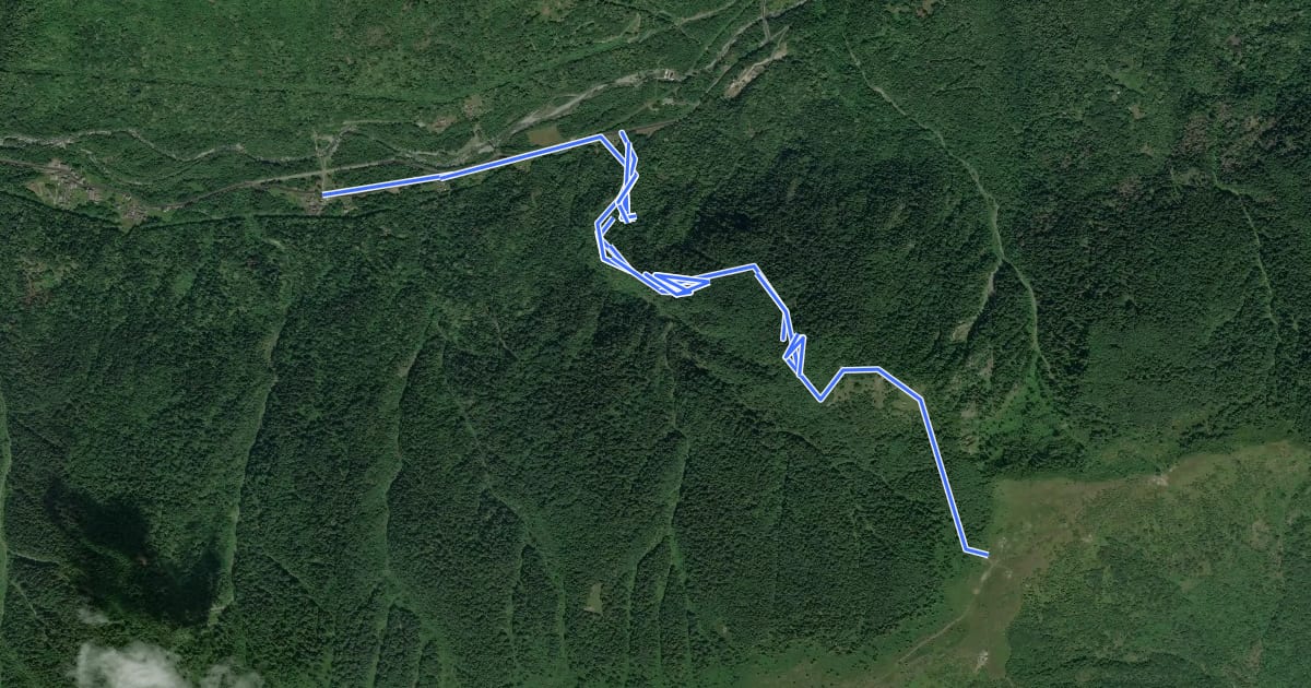 Маршрут C96 - Prato - Alpe Colma dei Prei на спутниковом снимке