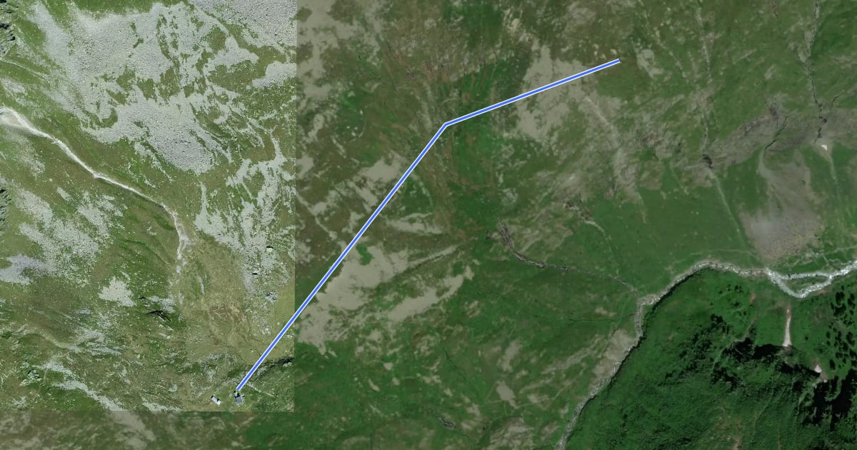 Маршрут C98 - Rifugio Andolla - Alpe Piovale на спутниковом снимке