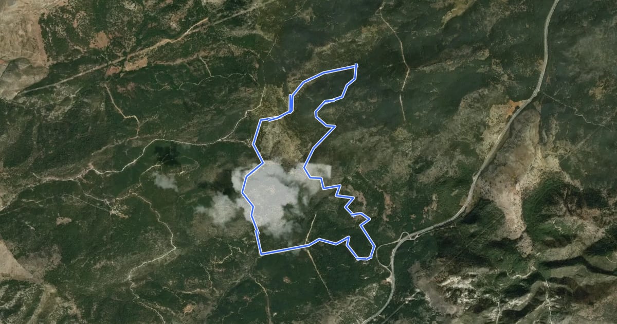 Маршрут Cañada del Sereno на спутниковом снимке