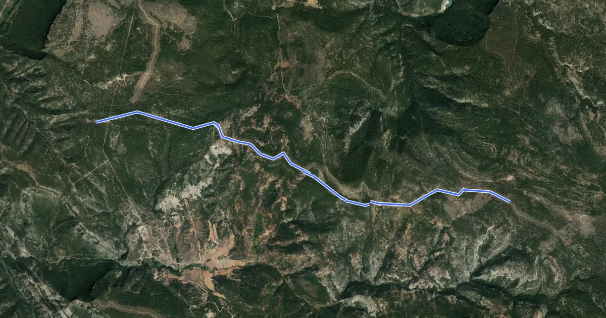 Маршрут Cañada Real de la Sierra на спутниковом снимке