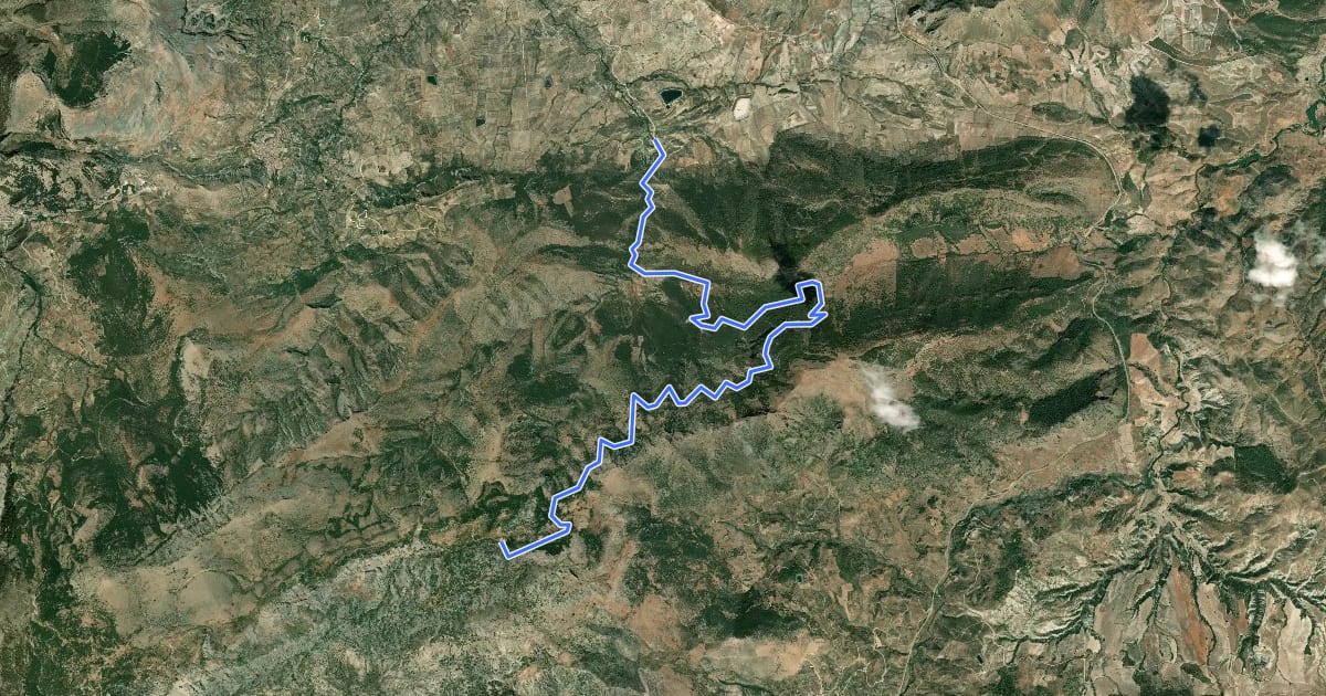 Маршрут Caño del Aguadero на спутниковом снимке