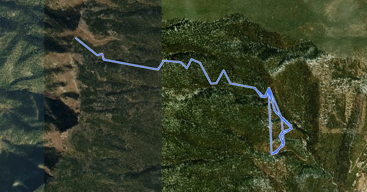 Маршрут Cañoncito Trail на спутниковом снимке