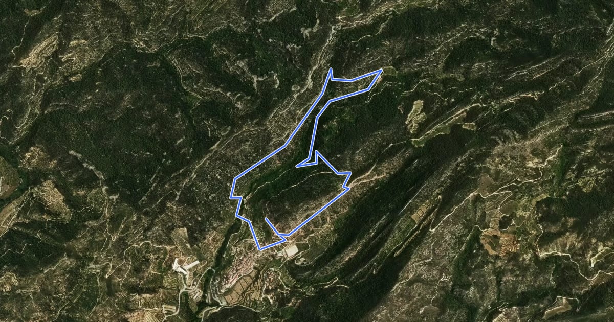 Маршрут Cabacés. Ruta de les aigües на спутниковом снимке