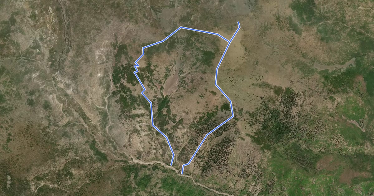 Маршрут Caballo Peak Trail на спутниковом снимке