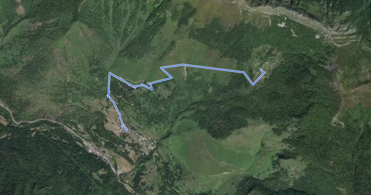 Маршрут Cabane de Lhèze на спутниковом снимке