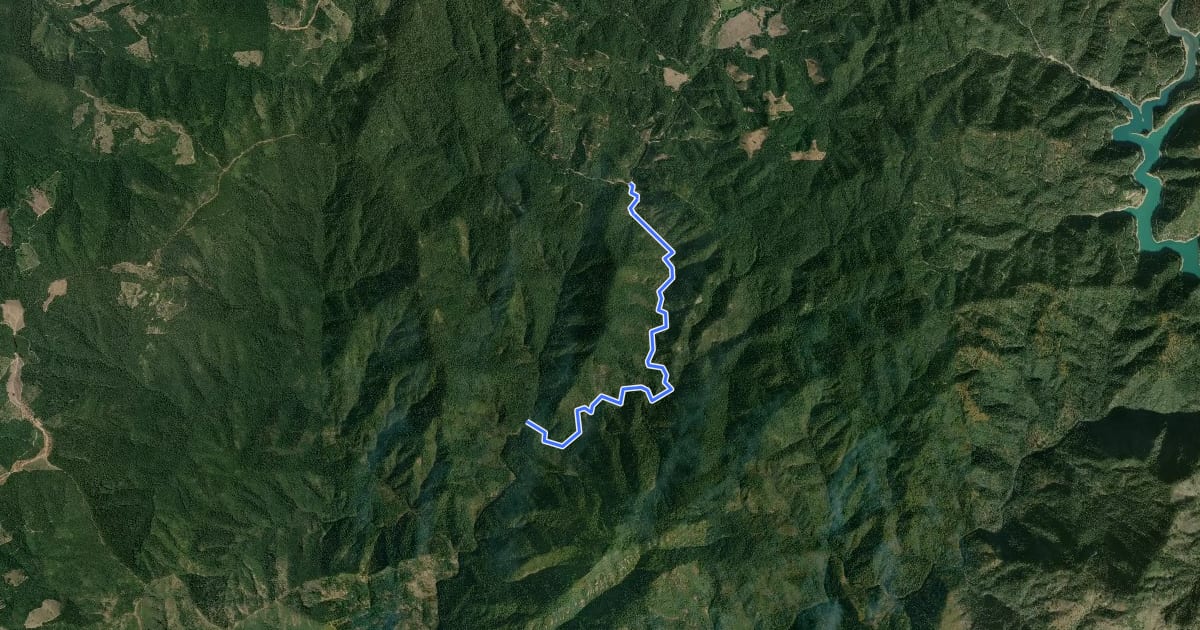 Маршрут Cabin Creek Trail на спутниковом снимке