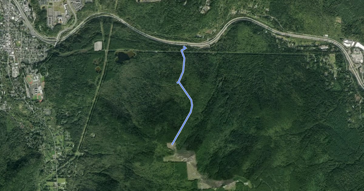 Маршрут Cable Line Trail на спутниковом снимке