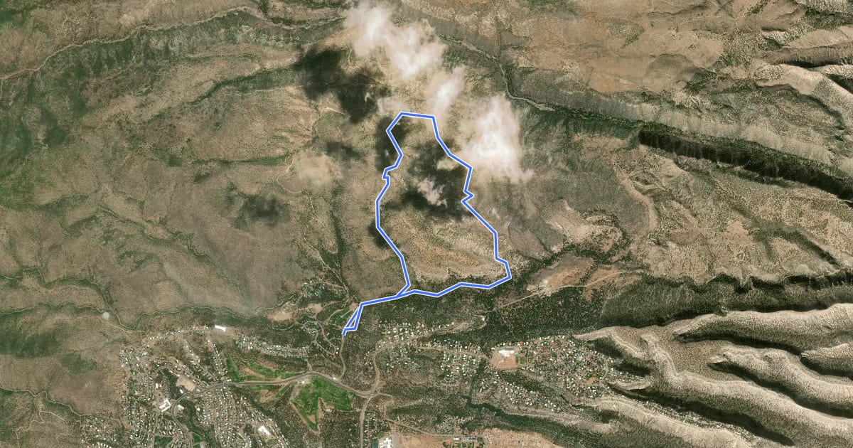 Маршрут Cabra Loop Trail на спутниковом снимке