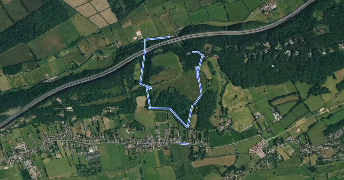 Маршрут Cadbury Camp hill walk, Cadbury Camp, Bristol Countryside на спутниковом снимке