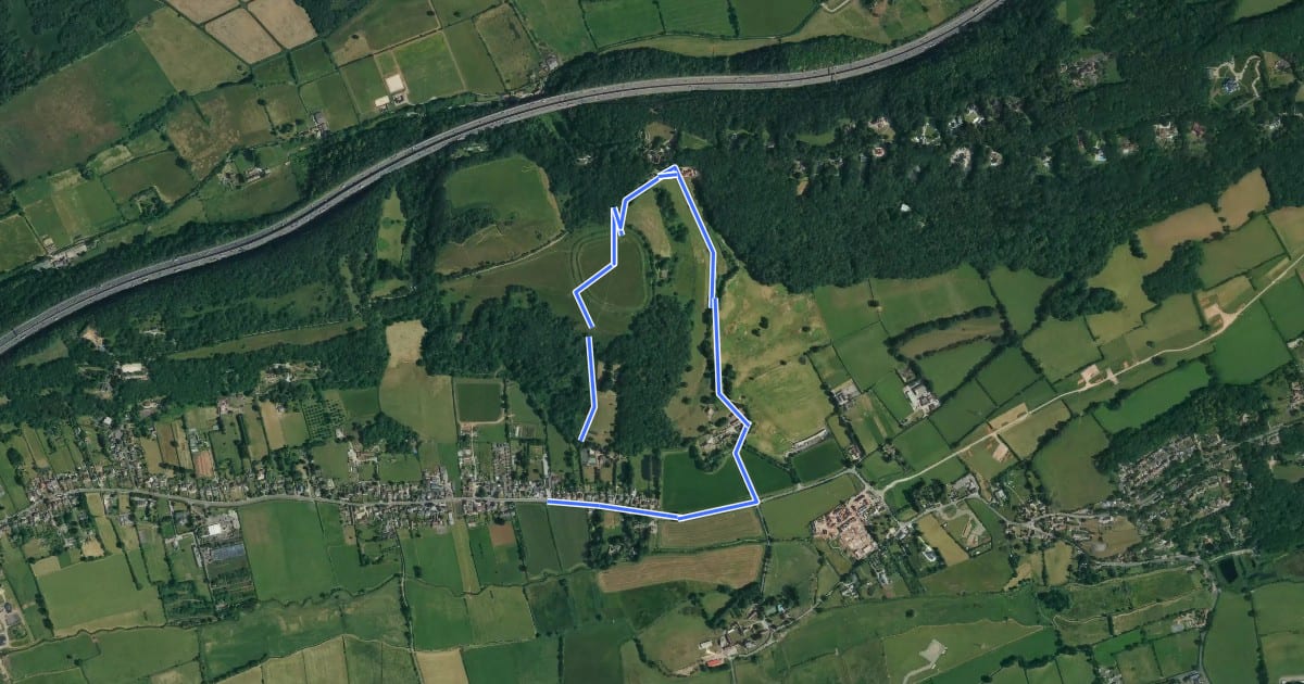 Маршрут Cadbury Camp Ramble, Bristol Countryside на спутниковом снимке