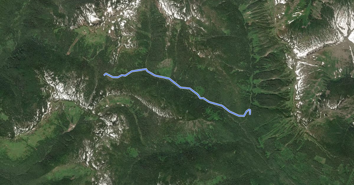 Маршрут Cady Creek Trail на спутниковом снимке