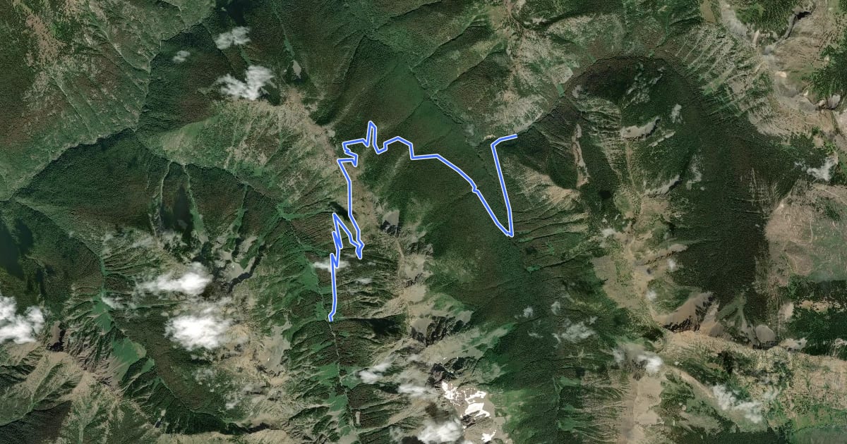 Маршрут Cady Pass Trail на спутниковом снимке