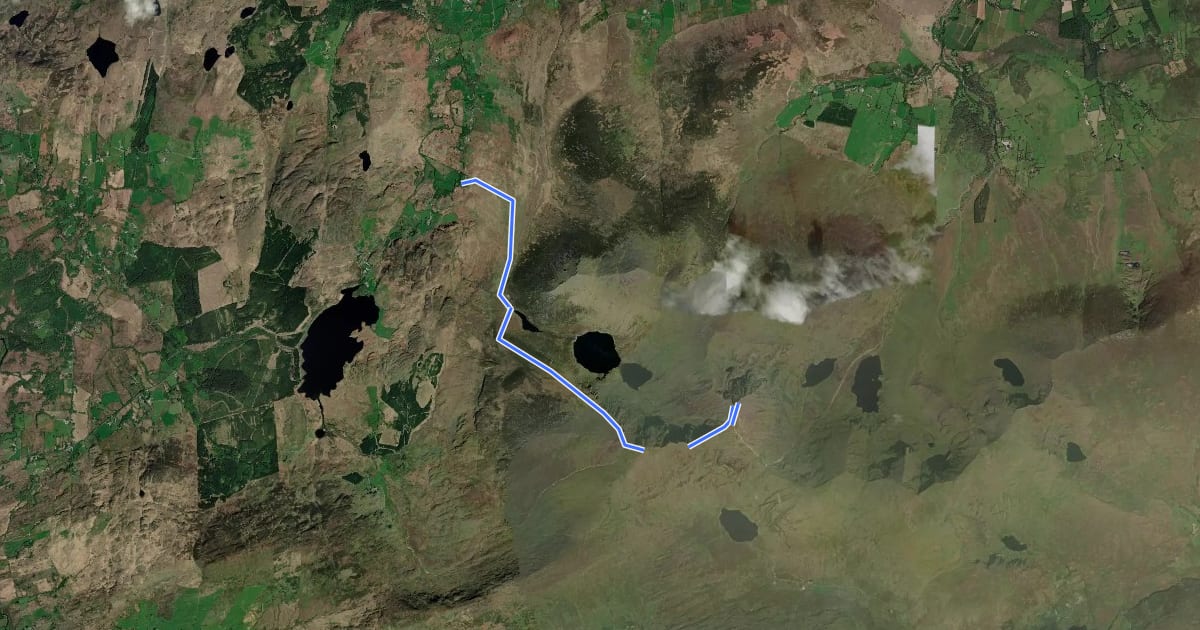 Маршрут Caher (Coomloughra) Route на спутниковом снимке