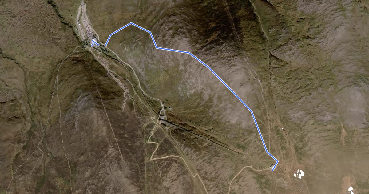 Маршрут Cairn Gorm Trail на спутниковом снимке