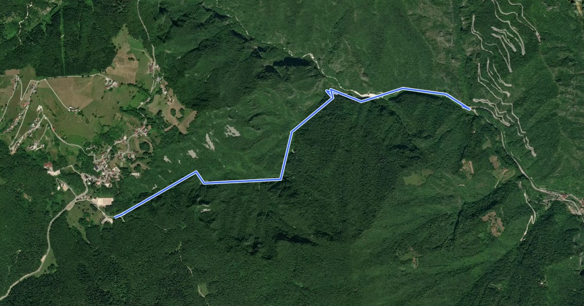 Маршрут Calà del Sasso на спутниковом снимке