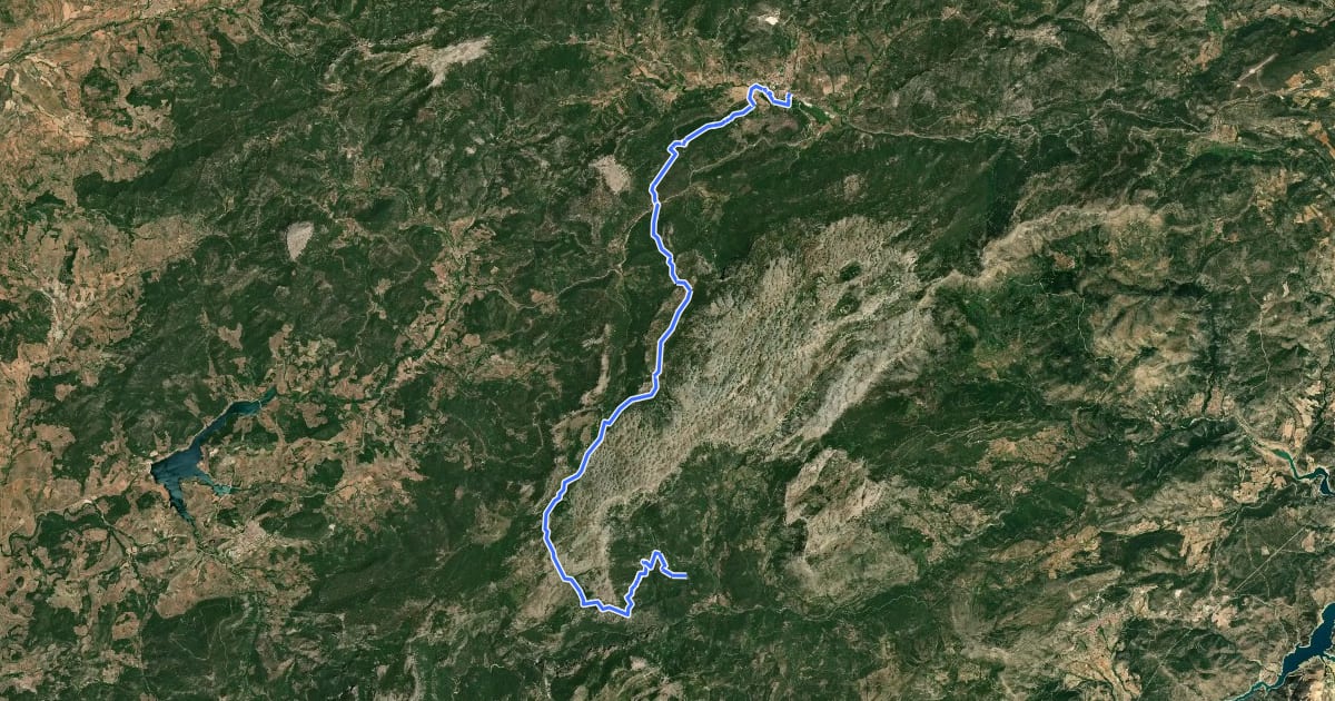 Маршрут Calar del Río Mundo на спутниковом снимке