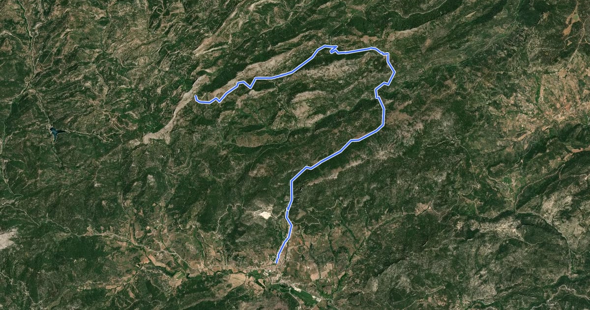 Маршрут Calar del Rio Mundo на спутниковом снимке