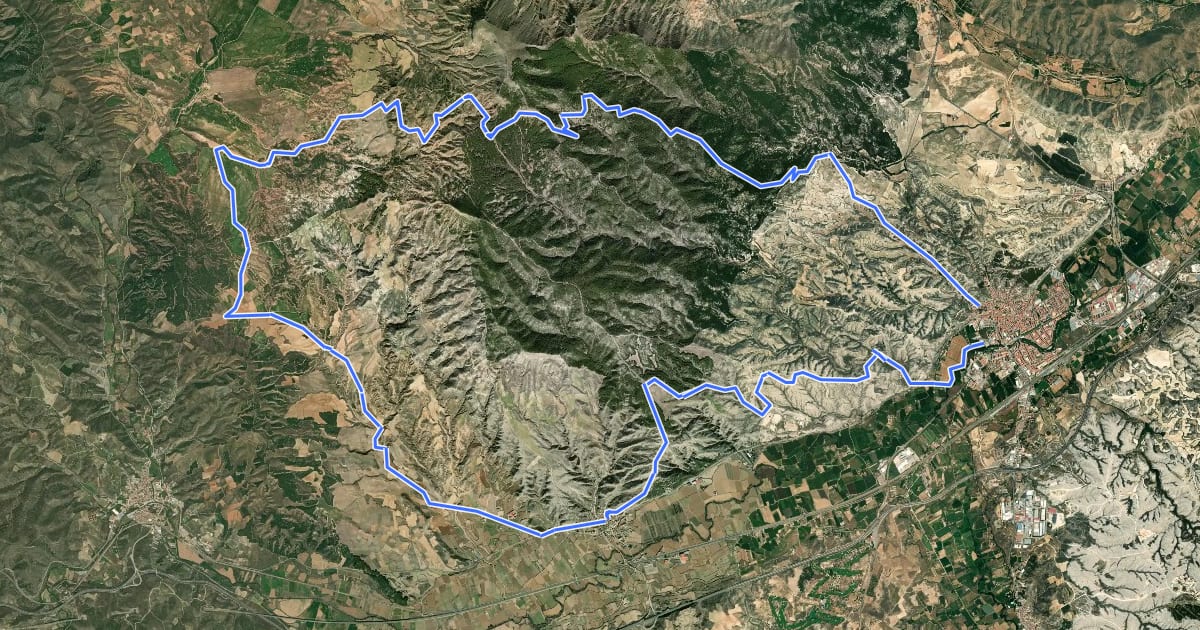 Маршрут CalatayudBike R.6 на спутниковом снимке
