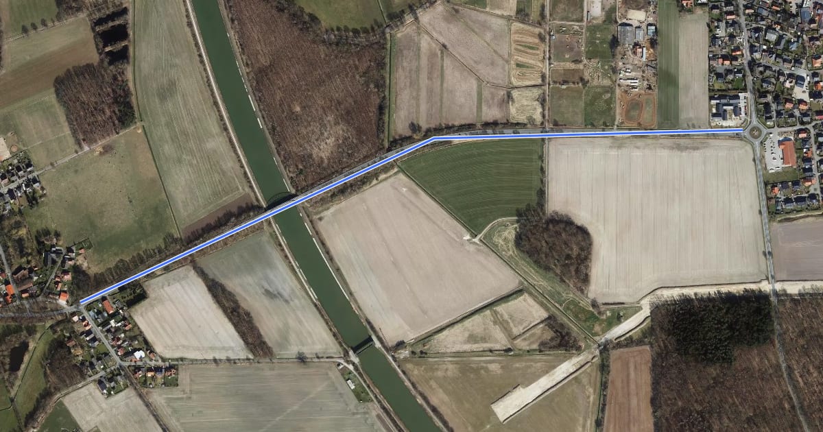 Маршрут Calberlah Netto-Kreisel (85) - Wasbüttel Ost (84) на спутниковом снимке