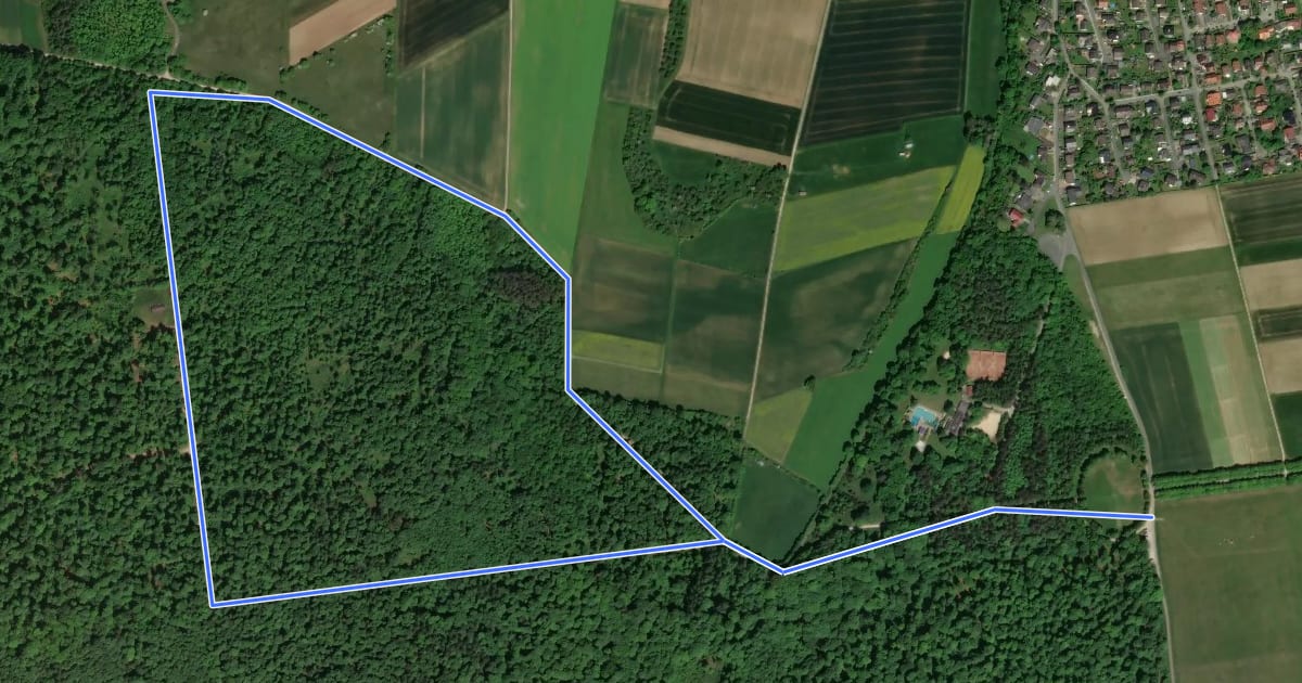 Маршрут Calden, Rundweg 2 на спутниковом снимке