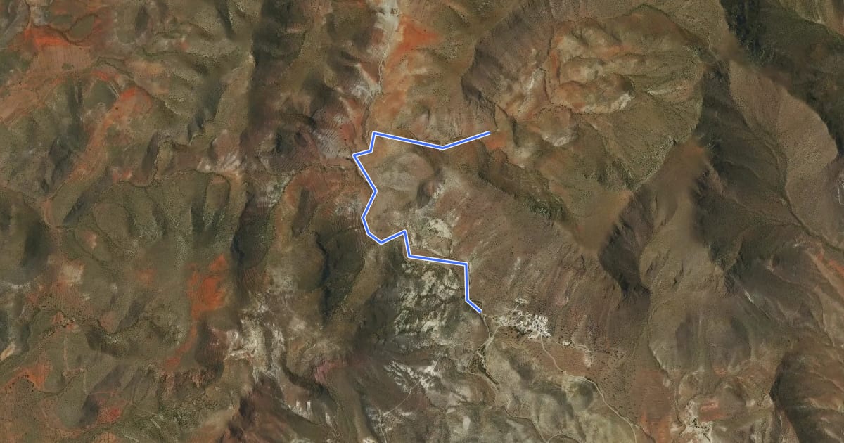Маршрут Caldera de Majada Redonda на спутниковом снимке
