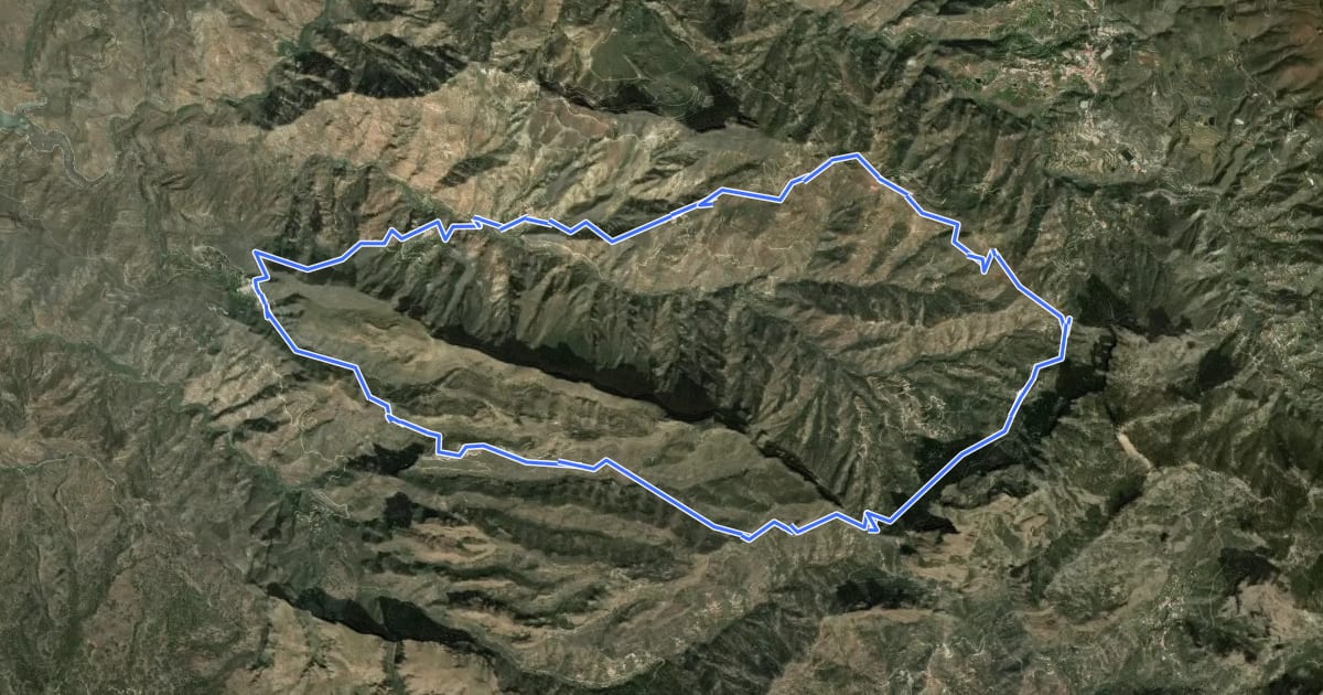 Маршрут Caldera de Tejeda на спутниковом снимке