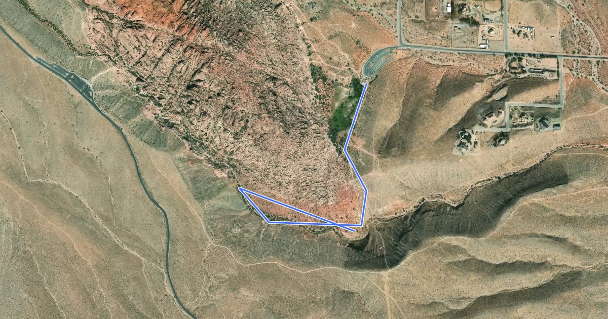 Маршрут Calico Overlook Trail на спутниковом снимке