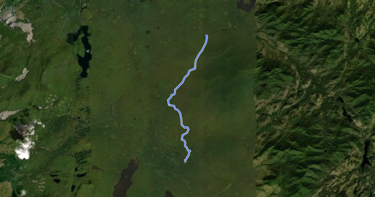 Маршрут Calkins Brook Truck Trail на спутниковом снимке