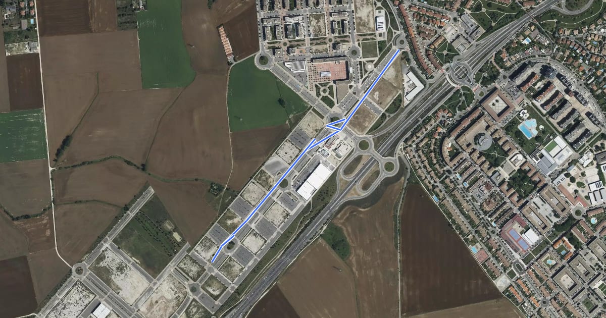 Маршрут Calle Arrobia на спутниковом снимке