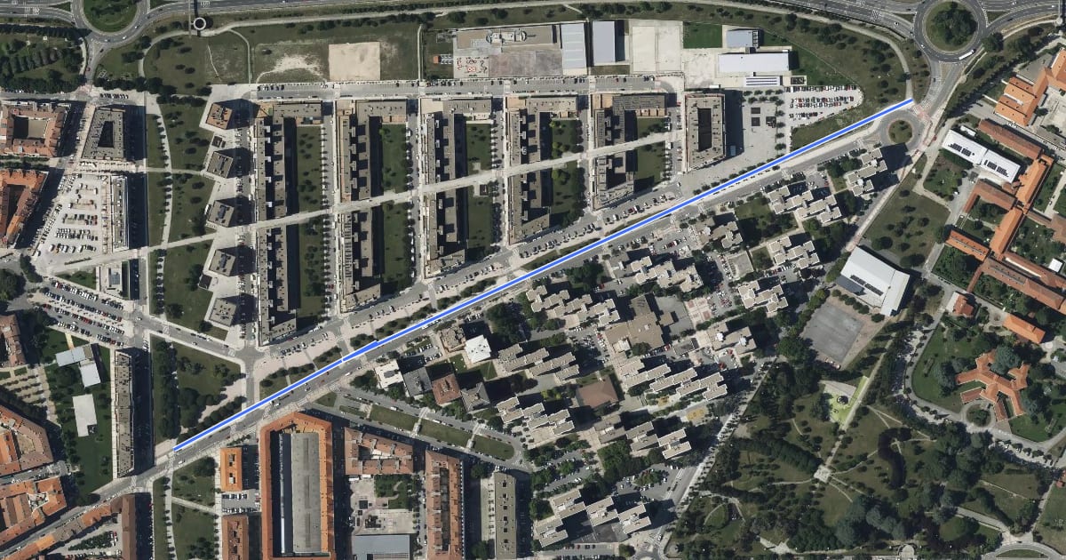 Маршрут Calle Canal на спутниковом снимке