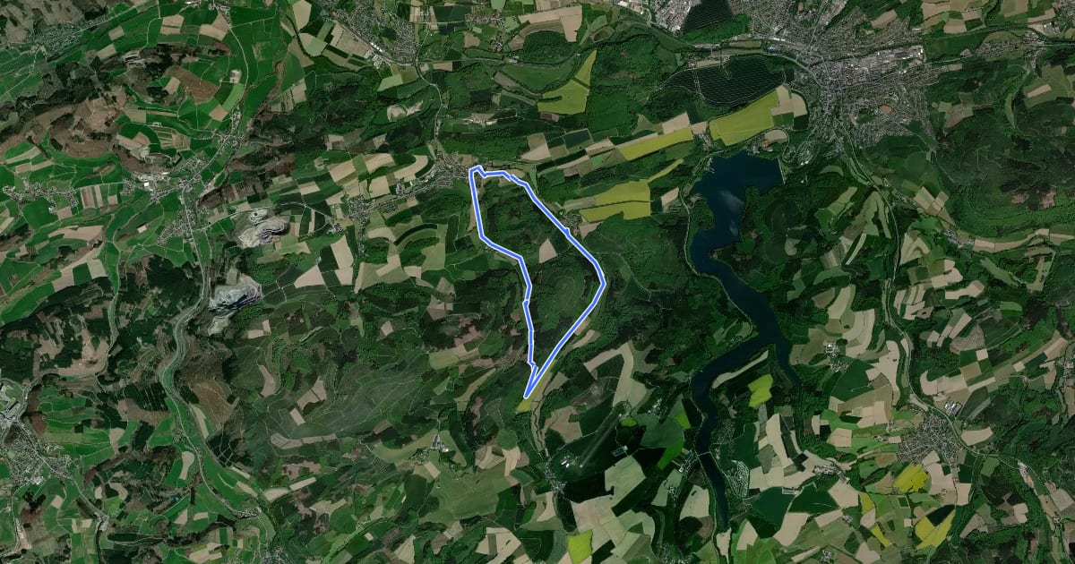 Маршрут Calle Rundweg C2 Hardt/Welsberg на спутниковом снимке