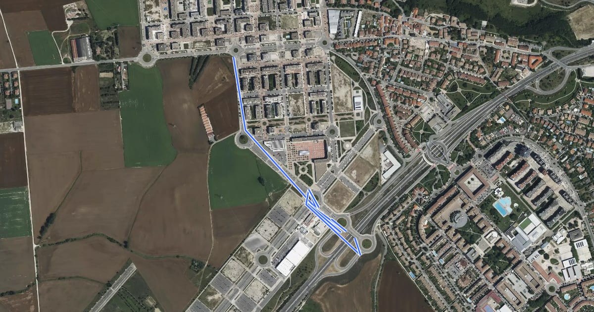 Маршрут Calle Sagüesgaña на спутниковом снимке