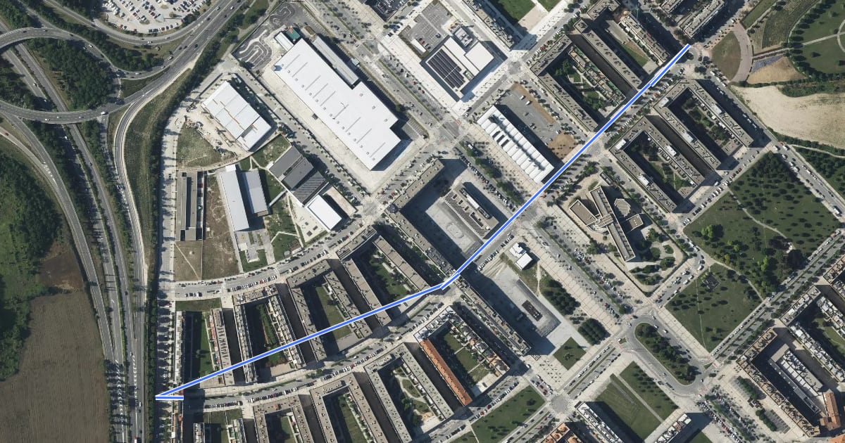 Маршрут Calle Ventura Rodriguez на спутниковом снимке