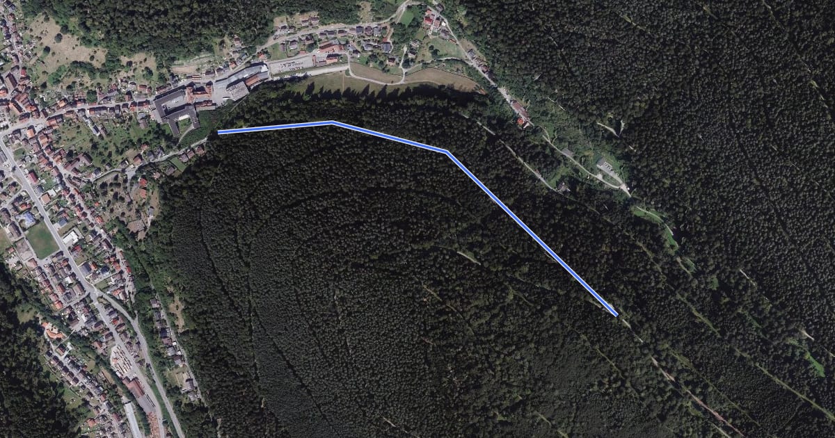 Маршрут Calmbach Friedhofweg - Tannhalde на спутниковом снимке