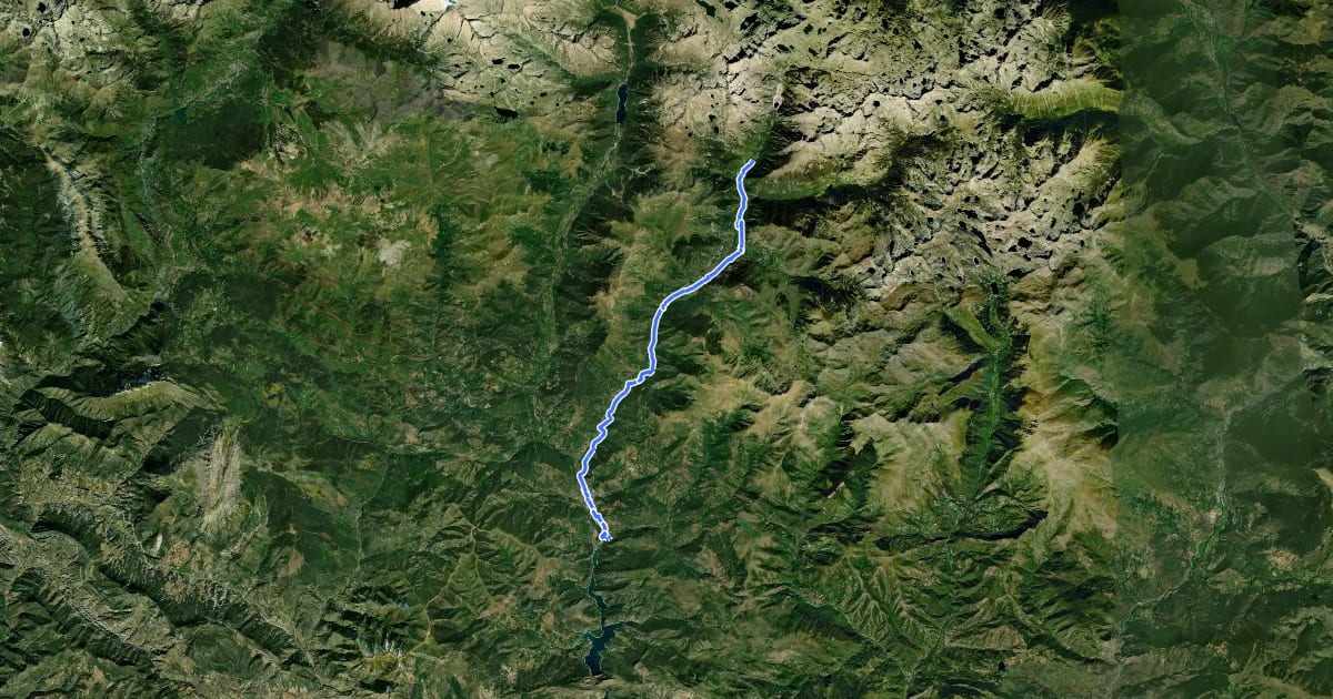 Маршрут Camí de l'Aigua на спутниковом снимке