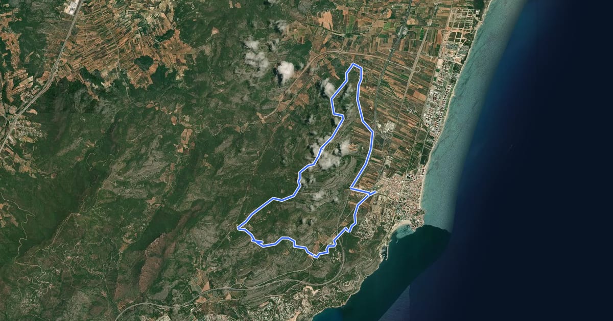 Маршрут Camí de la Serra d'Orpesa на спутниковом снимке
