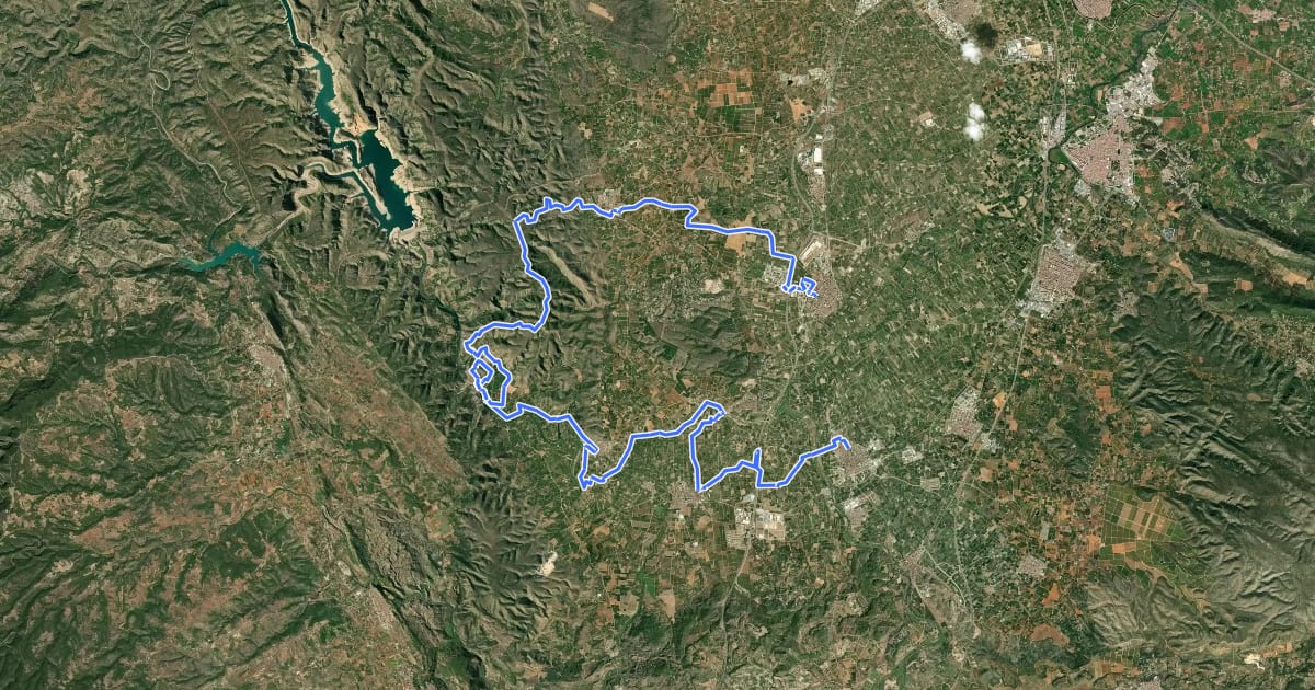 Маршрут Camí de la Taronja на спутниковом снимке