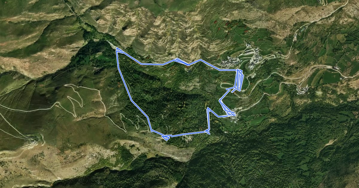 Маршрут Camí de les Veus del Pamano на спутниковом снимке