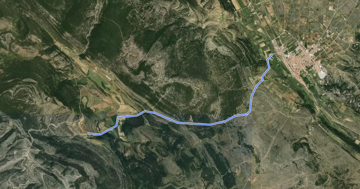 Маршрут Camí de Mosquerola на спутниковом снимке
