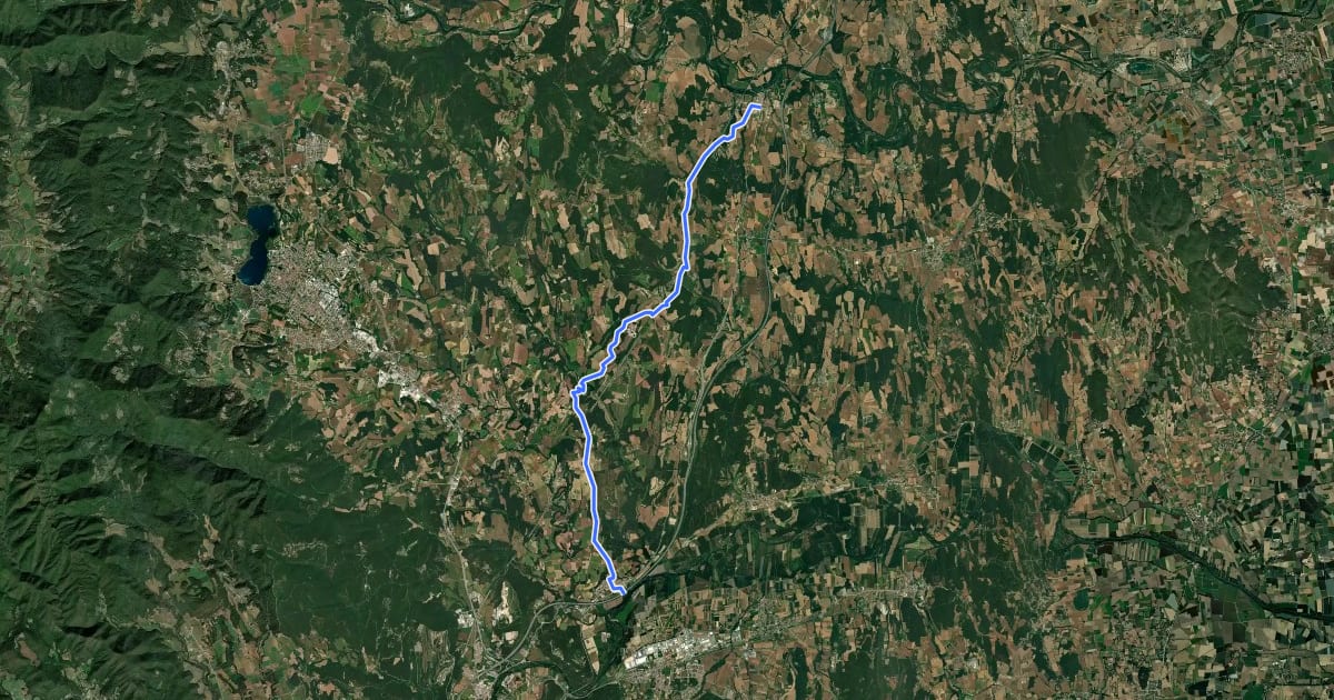 Маршрут Camí de Sant Jaume (Bascara - Medinyà)) на спутниковом снимке