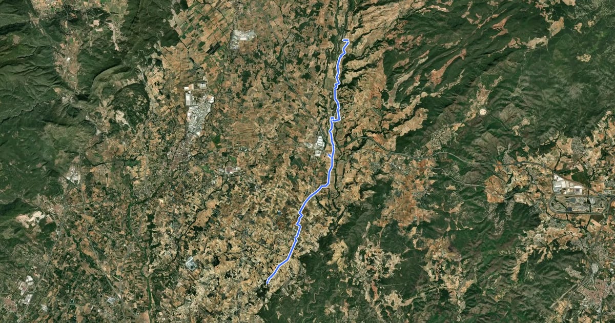 Маршрут Camí de Sant Jaume de Tarragona a Lleida - Etapa 2 на спутниковом снимке