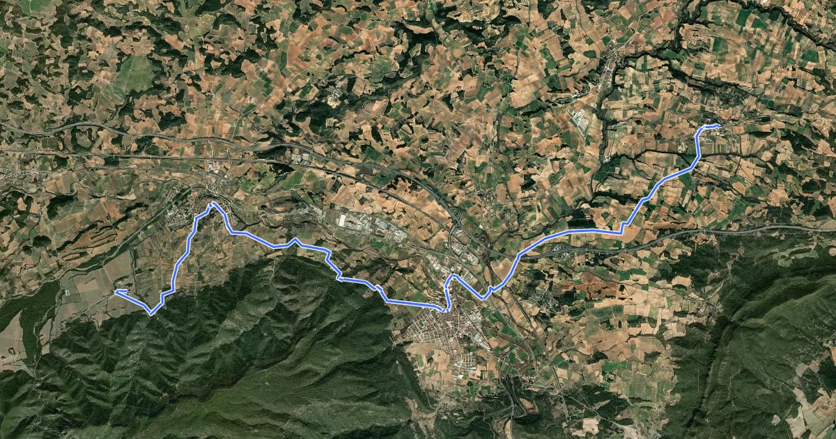 Маршрут Camí de Sant Jaume de Tarragona a Lleida - Etapa 4 на спутниковом снимке