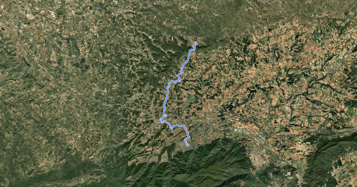Маршрут Camí de Sant Jaume de Tarragona a Lleida - Etapa 5 на спутниковом снимке