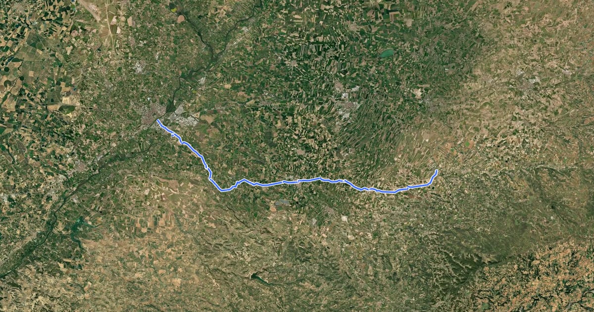 Маршрут Camí de Sant Jaume de Tarragona a Lleida - Etapa 7 на спутниковом снимке