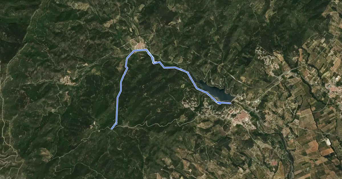 Маршрут Camí del Castell d'Escornalbou на спутниковом снимке