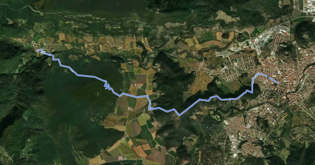 Маршрут Camí dels Carlins на спутниковом снимке