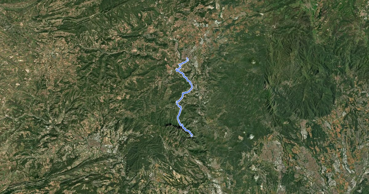 Маршрут Camí Ignasià Català 7: Montserrat - Manresa на спутниковом снимке