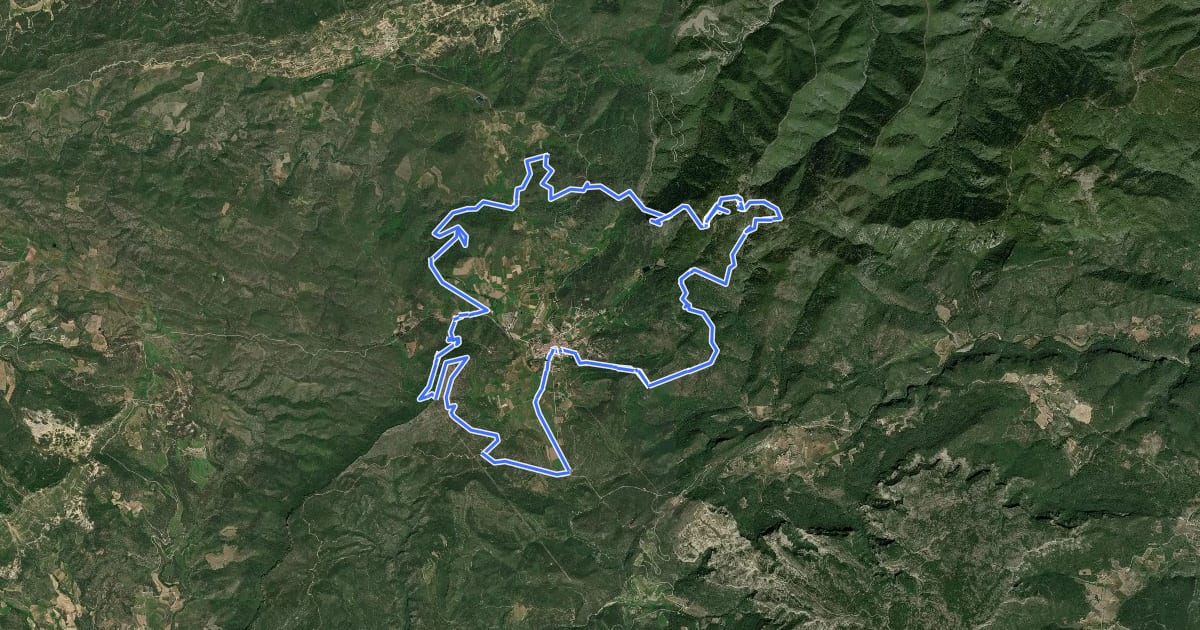 Маршрут Camí natural de les Muntanyes de Prades на спутниковом снимке