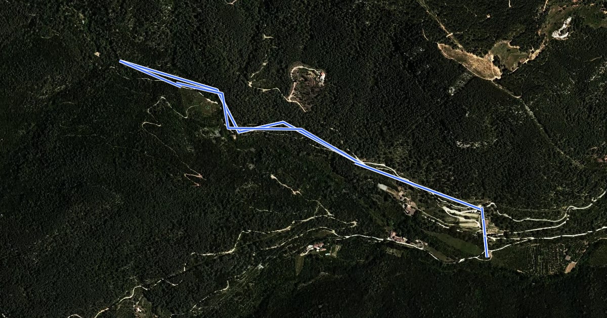 Маршрут Camí natural Ruta del Glorieta. Variant cèquia del Mas de Forés на спутниковом снимке